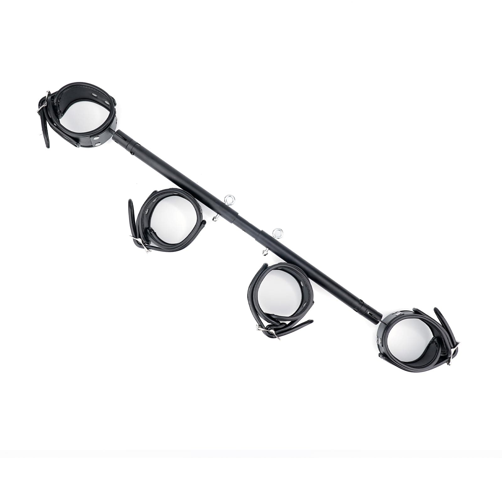 Spreader Bar Heavy Duty Stainless Steel Expandable Home Gym with 4pcs Furry Adjustable Strap,Sports Aid Training Fitness Gear Pilates Aid Kit,Indoor Yoga Set