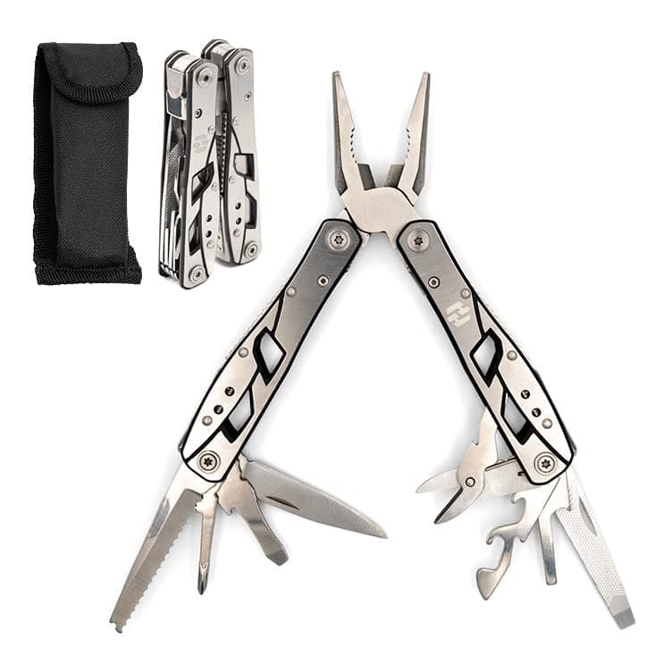 Hayvenhurst Multitool Plier - 12 In 1 Stainless Steel Pocket Multi Tool With Durable Sheath For Camping, Survival Gear - Safety Locking Camping Accessories With Cutter, Bottle Opener, Screwdriver