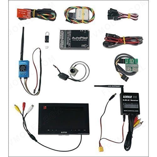 50KM Long Range FPV Set for Fixed Wings Combo w/MFD Autopilot, VTX, RX, Camera, Monitor etc