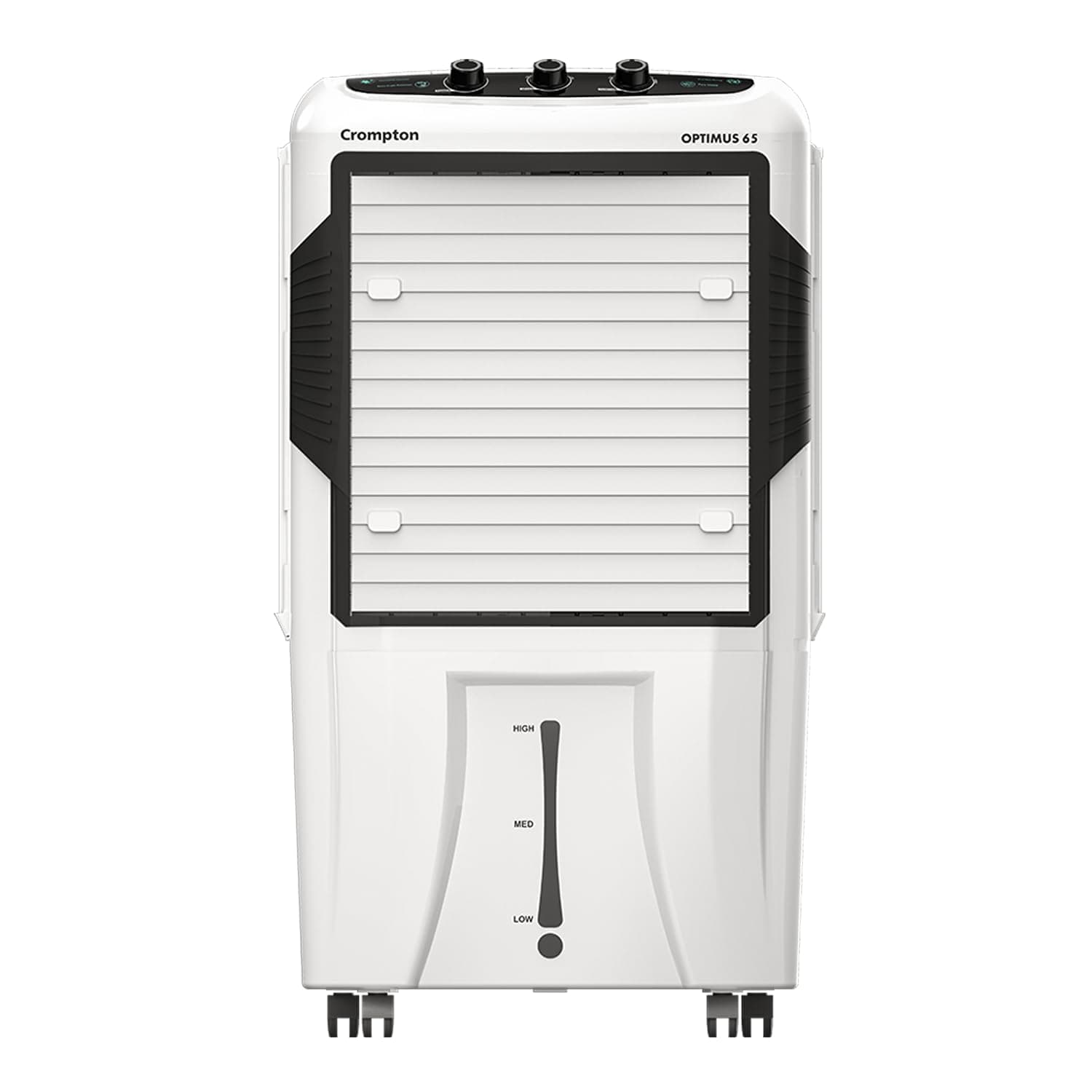 Crompton Optimus 65-Litre Inverter Compatible and Portable Desert Air Cooler with Wide Angle Air Throw (White)