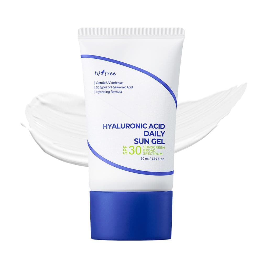 ISNTREE Hyaluronic Acid Daily Sun Gel 50ml, 1.69 fl oz, SPF 30, Korean Skincare, Moisturizing, No White Cast, Lightweight, Mild Formula, Daily SPF, Korean Sunscreen
