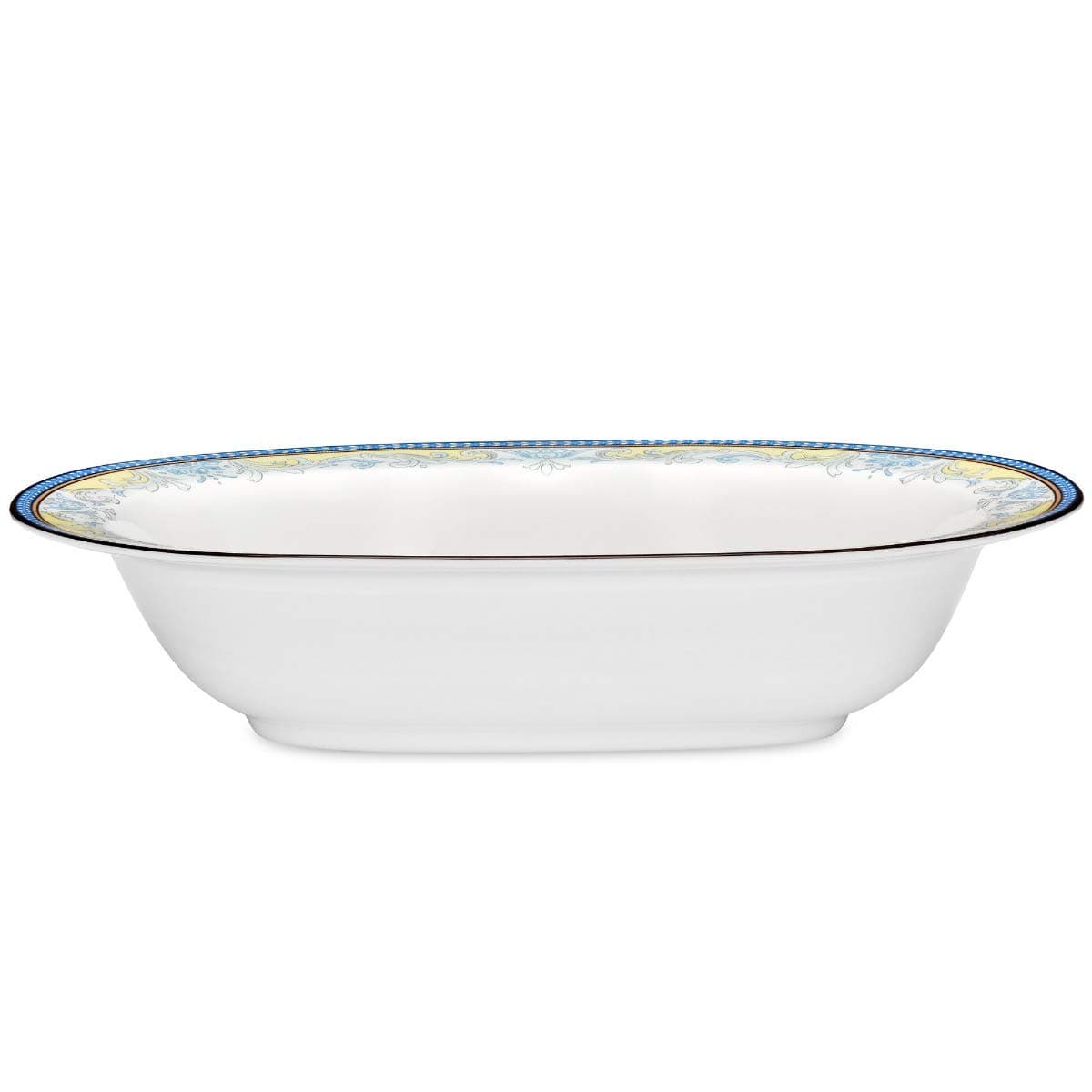 Noritake Menorca Palace Oval Serving Bowl, 24 oz. in Blue/White/Yellow