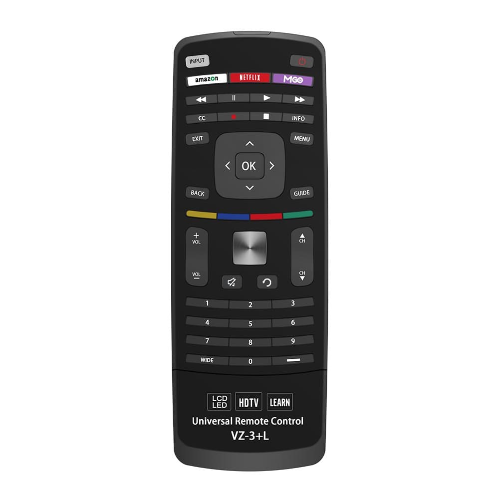 Gvirtue Vizio Universal TV Remote for Almost All Vizio LED LCD Smart E Series TV Smart Internet Apps with Amazon, Netflix & M-GO Keys, Sub XRT112 XRT100 VR1 2 10 15 etc