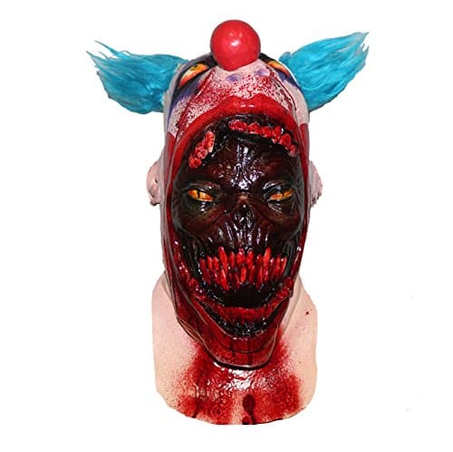 Latex Scary Clown Full Face Mask Halloween Costume Party Horror Props