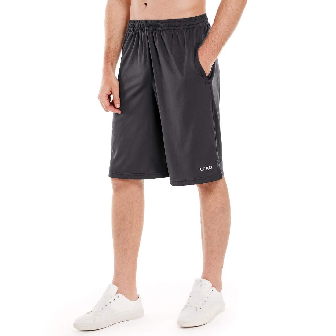 Men's Basketball Shorts with Zipper Pockets Quick Dry Loose-fit Sports Workout Running Shorts