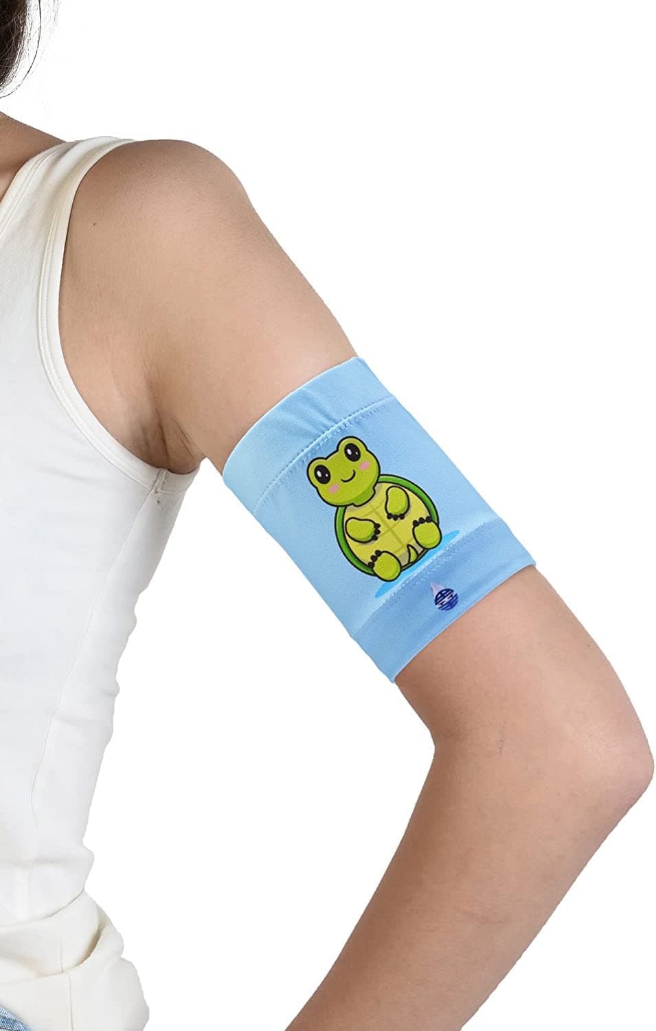 Dia-Band Kids, Armband for CGM Freestyle Libre, Medtronic, Dexcom, Omnipod and more - Comfortable and Reusable Diabetic Armband for Glucose Sensor. (Junior.XS (17-19 cm))