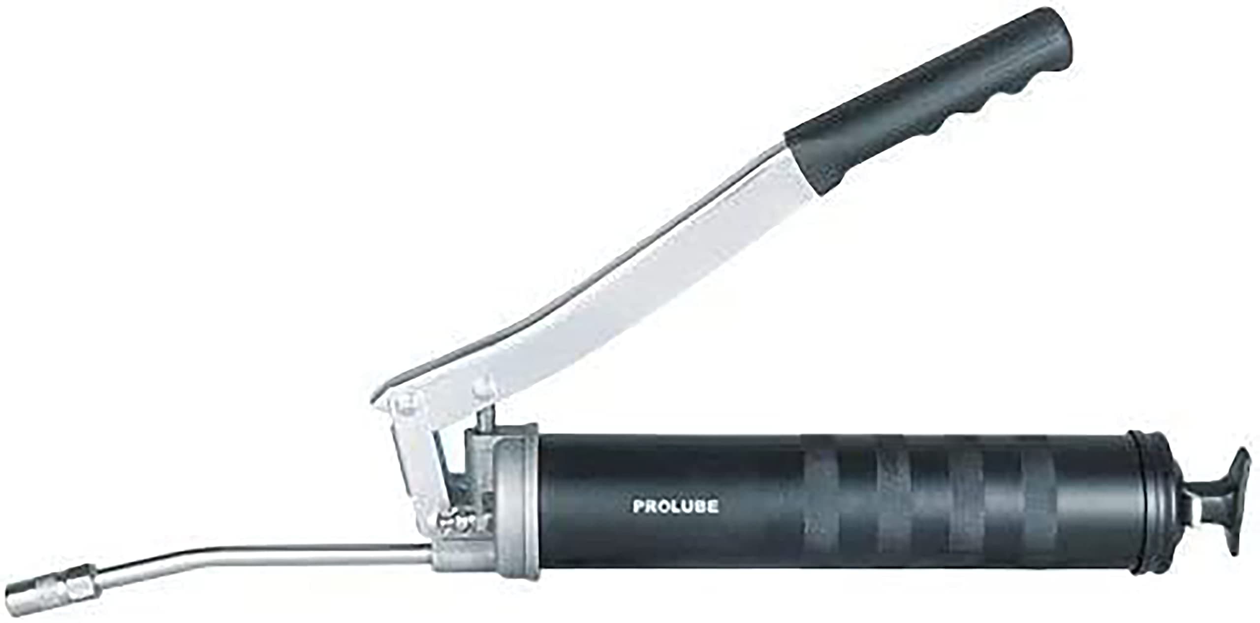 PROLUBE Heavy Duty Lever Grease Gun | 10,000 PSI | 14-Ounce Capacity | Variable Stroke | 6-inch Steel Extension & Coupler (42702)