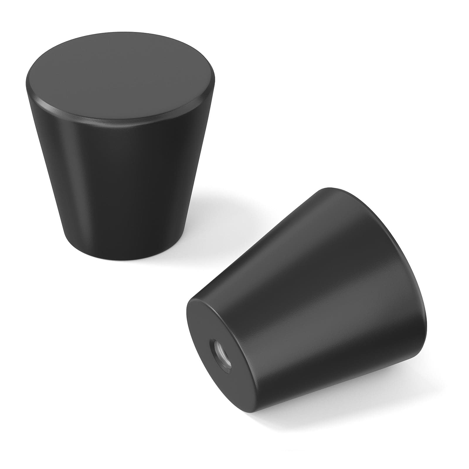 homdiy 5 Pack Black Knobs for Dresser Black Cabinet Knobs Small Drawer Pulls Round Kitchen Cabinet Hardware