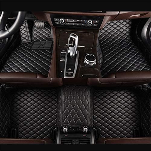Car Floor Mats Tailored for Mitsubishi Outlander Sport/ASX 5-Seats 2010-2013 Auto Foot Carpets Faux Leather All Weather Waterproof Full Surrounded 3D Car Liner Rugs (Black with Black Stitch)