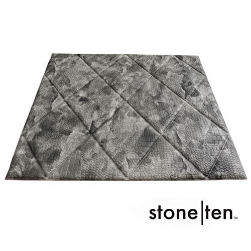 Craft Faux Brick Wall Panels - Peel and Stick Foam Brick - 3D Wall Panels for Fake Brick Wall - Self Adhesive Brick Wall Panels - 3D Brick Wallpaper (4 Pack, Diamond - Arctic Dragon)