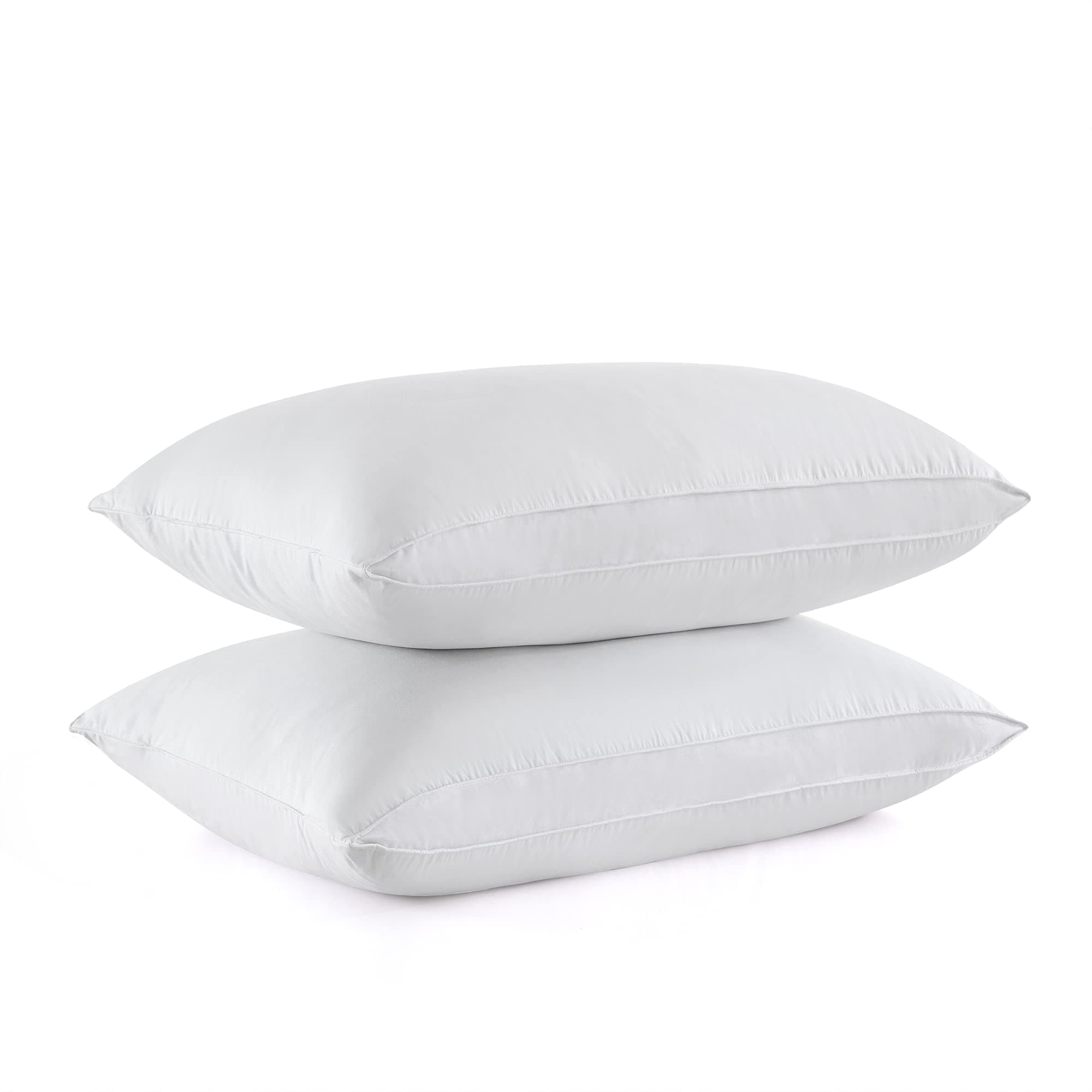 Standard Size Bed Pillows with 100% Cotton Cover, Filled with 90% Grey Goose Feathers 10% Grey Goose Down