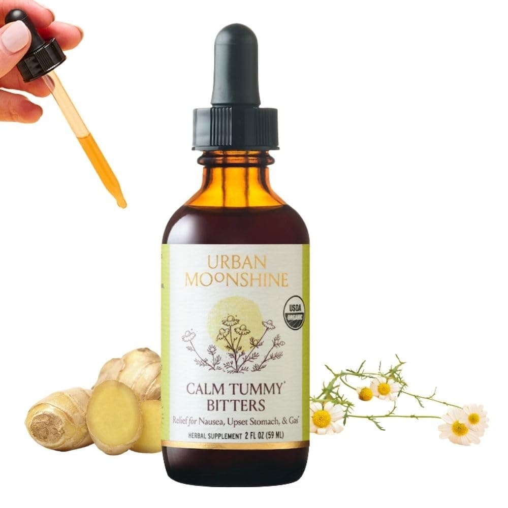 Calm Tummy Digestive Bitters, Organic Herbal Supplement with Chamomile & Ginger, 2 FL OZ (Pack of 1)