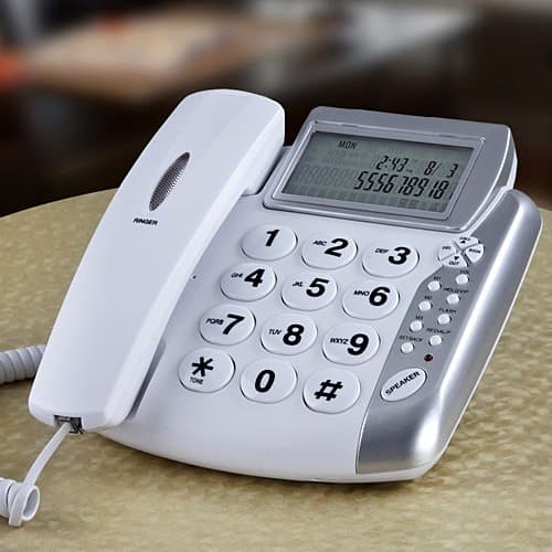 Talking Caller ID Phone - White