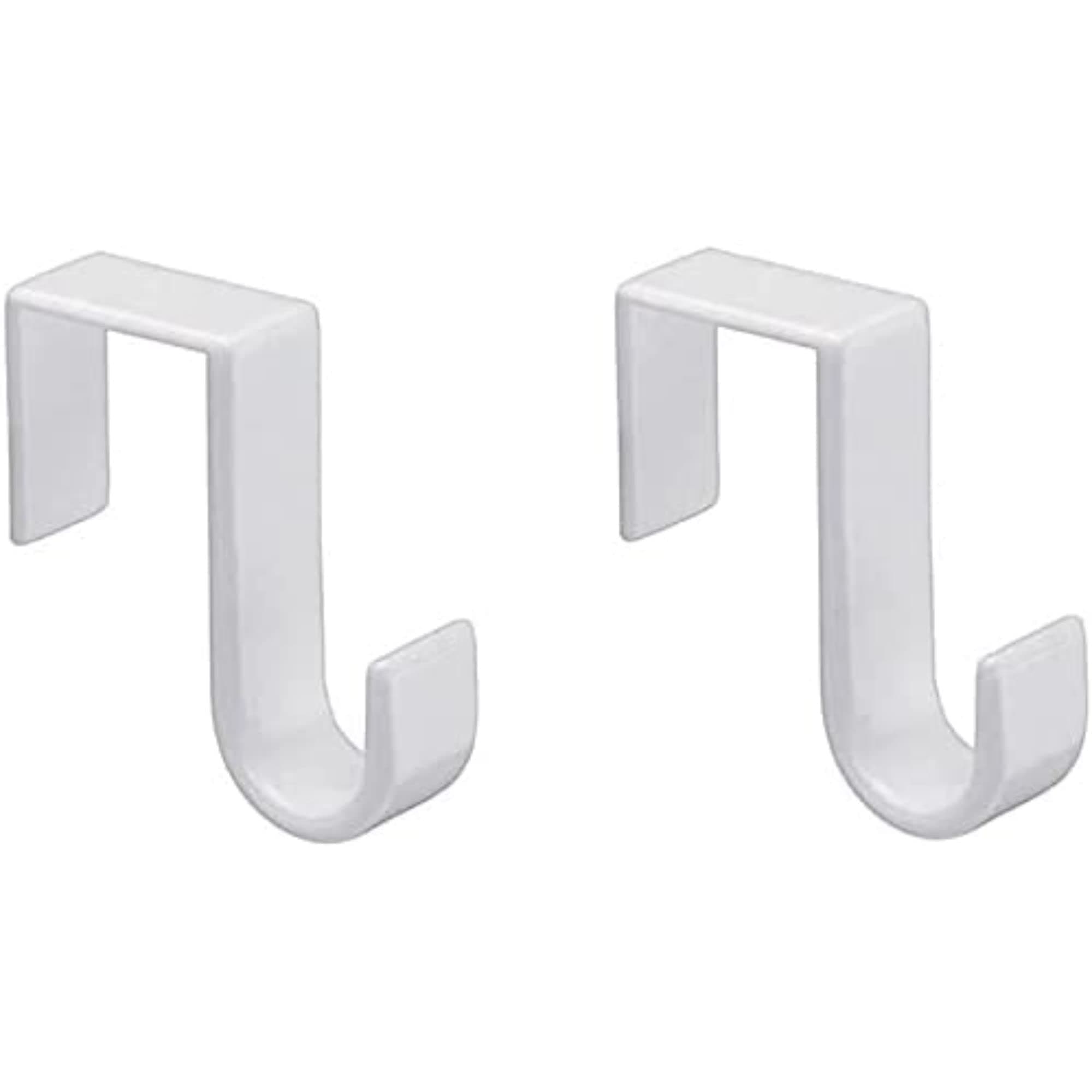 1st Choice Over The Door Hooks Hangers, Laundry Hanger White Plastic 2 Pack Coats Towels Clothes,White