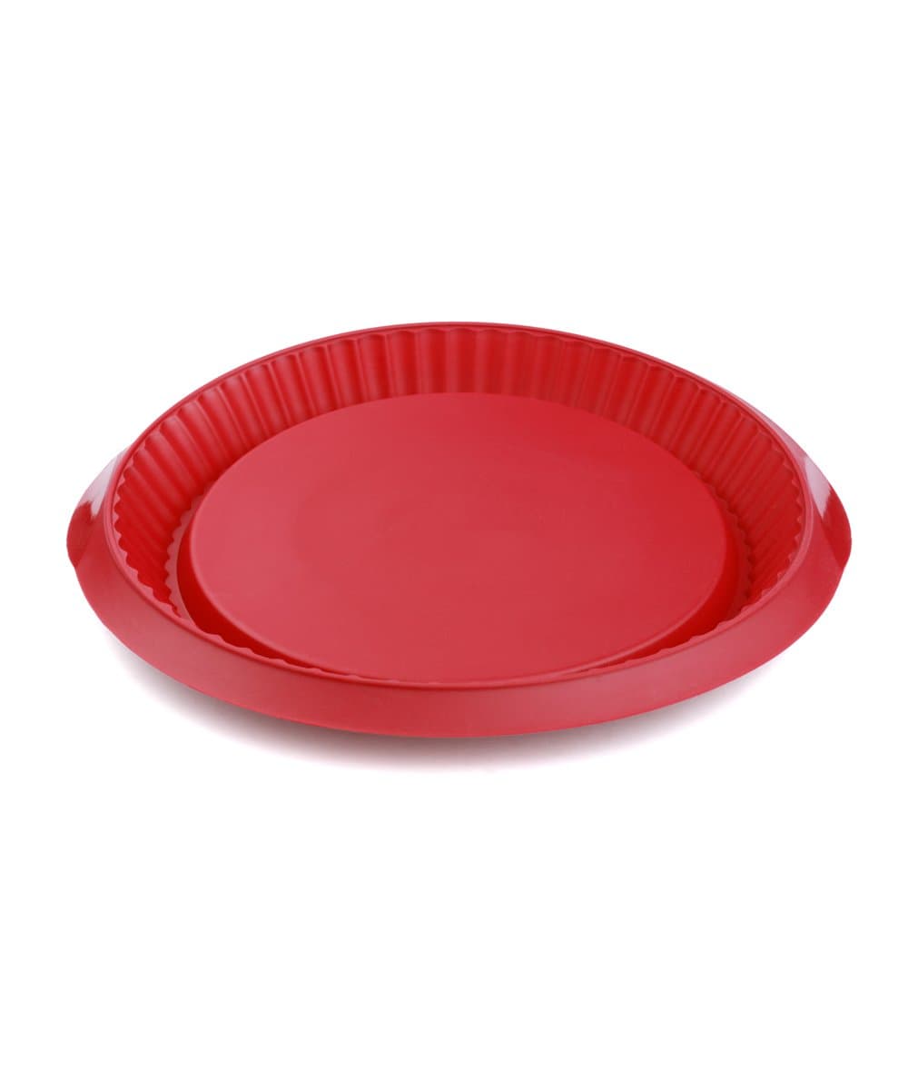 Silicone Non-Stick Baking Tin Ø Siliwelt 0124 Platinum Fruit Soil Burgundy 29 cm