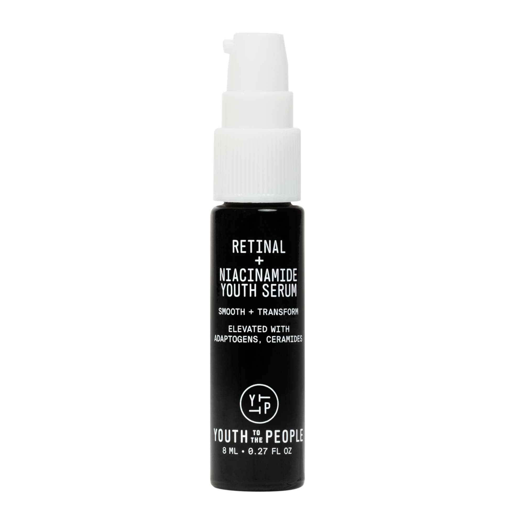 Youth To The People Retinal + Niacinamide Youth Serum - Adaptogen & Ceramide Serum - Pore Tightening, Anti-Aging Retinol Alternative + Niacinamide Serum - Travel Size Serum (0.27oz)
