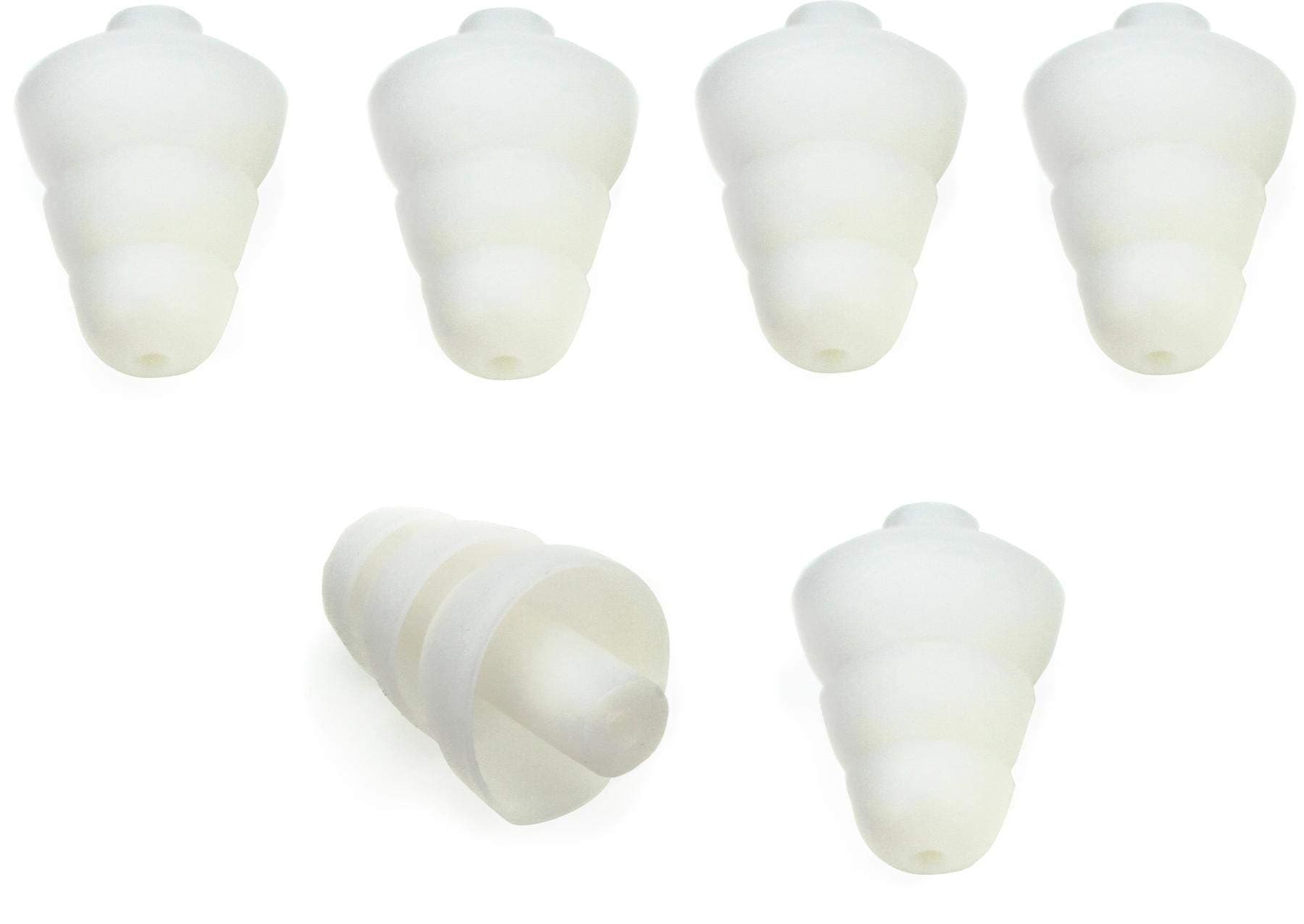 EATFL1-6 Triple Flange Sleeves for SE Model Earphones, KSE1500, E3c, E4c, E5c, E500PTH, i3c and i4c Models,White