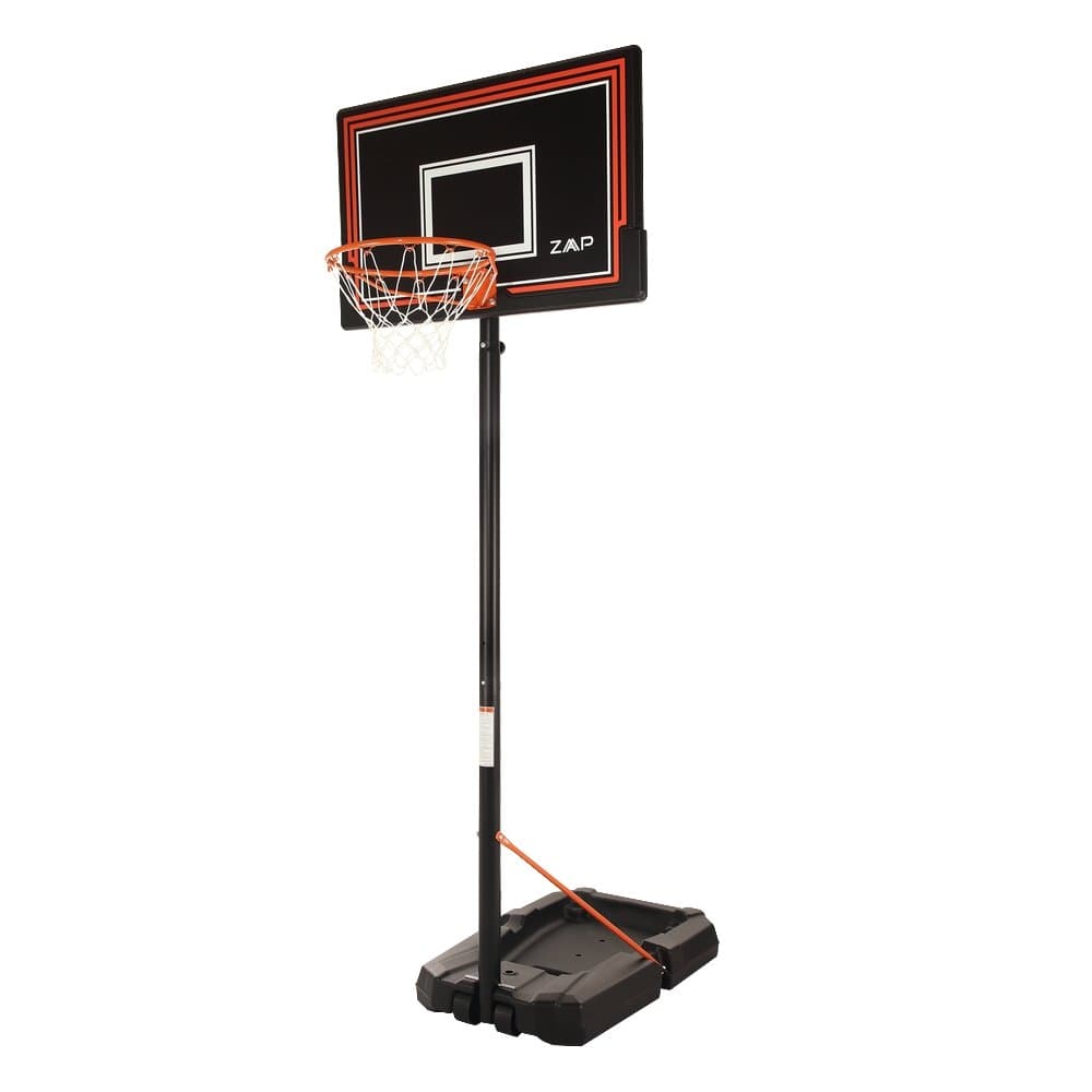 ZAAP Portable Basketball Hoop System - Full Adult Size - Adjustable Height - with Wheels