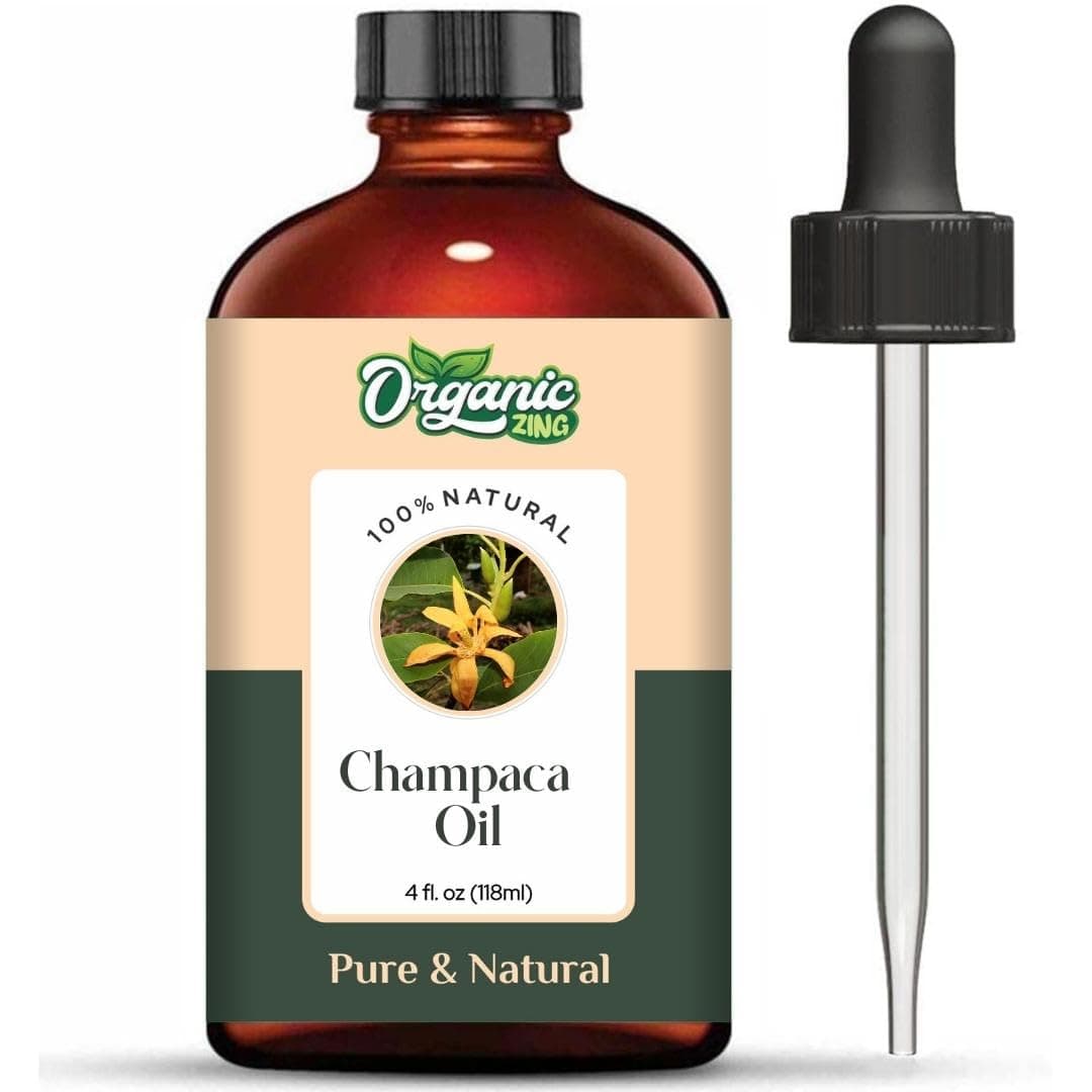 Organic Zing Champaca (Magnolia champaca) Oil | Pure & Natural Essential Oil for Skincare, Hair Care, Aroma & Diffuser - 118ml/3.99fl oz