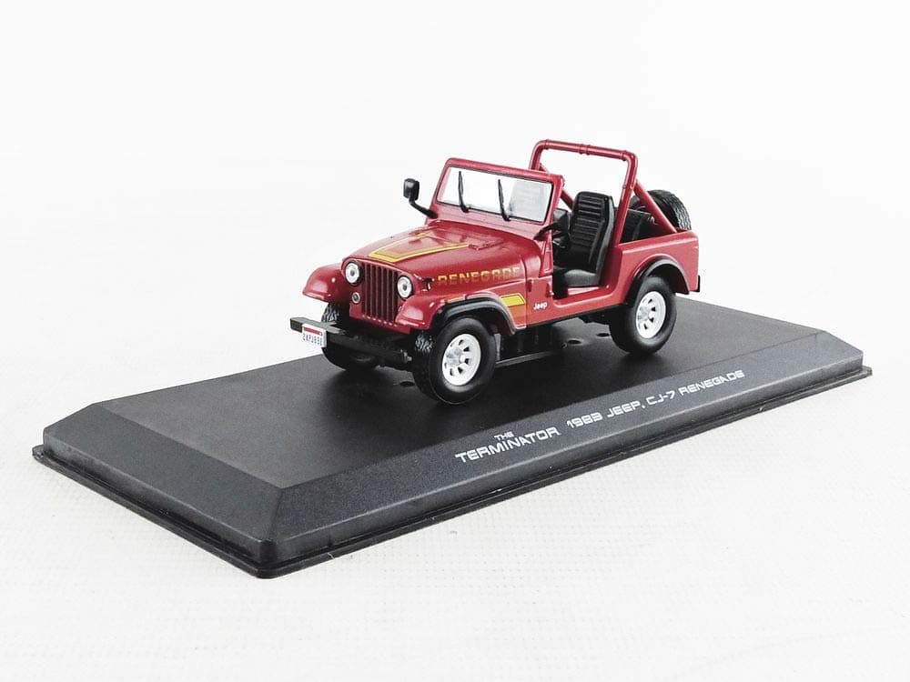 Sarah Connor's 1983 Jeep CJ-7 Renegade - The Terminator (1984), Authentic Movie Decoration, Chrome Accents, Real Rubber Tires, True-to-Scale Detail, Limited Edition