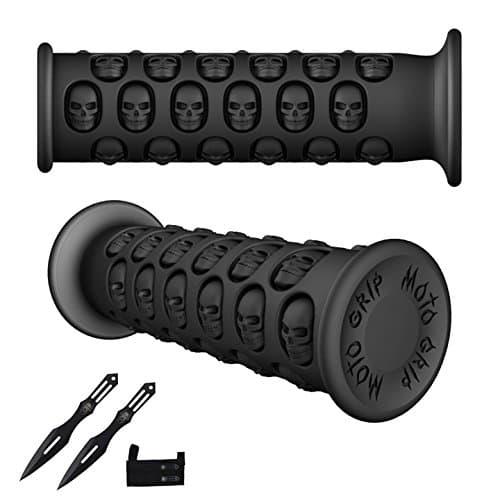 Moto Grip ATV Patented Skull Racing Grips & Throwing Knives