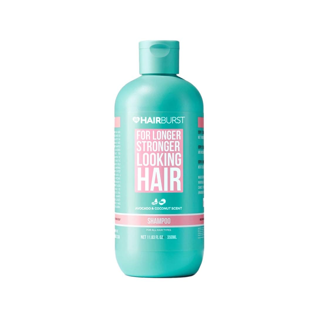 HAIR BURST Hair Growth Shampoo - Reduces Hair Loss - Strengthens Existing Hair Growth - Contains No SLS and Parabens - Coconut and Avocado Aroma - New Bigger Bottles 350ml