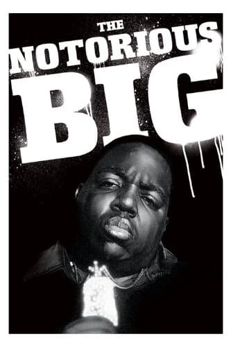 Notorious BIG Biggie Smalls Paint Pose B&W Black and White Large Music Art Poster 61 by 91.5cm