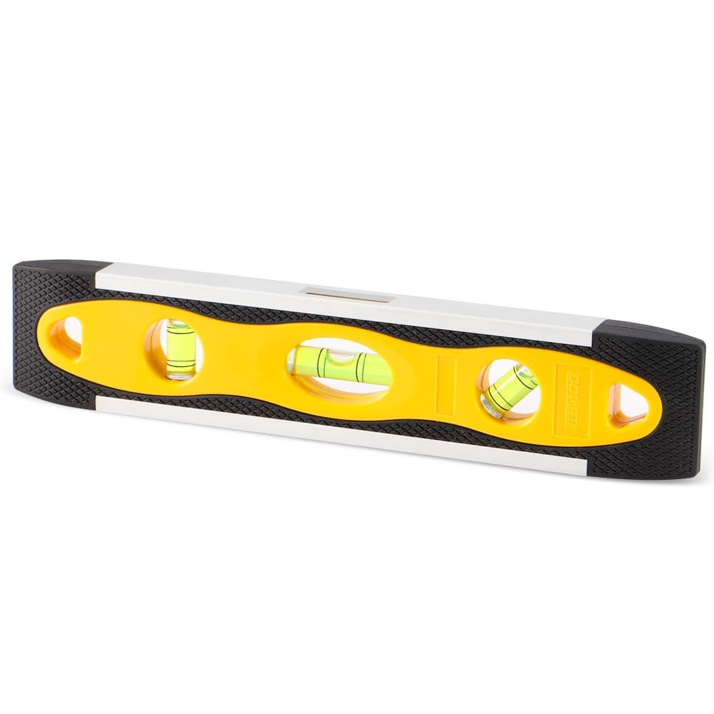 DOWELL Magnetic Level Shockproof Torpedo Leveler Box Spirit 9 Inch Top Vial Alloy Frame 180 90 45 Degree Bubble