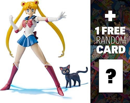 Sailor Moon: x Tamashii Nations S.H. Figuarts Action Figure + 1 Free Official Trading Card Bundle