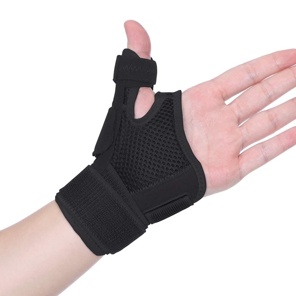 Thumb Brace,Thumb Splint with Wrist Brace for Joint uncomfortable Relief,for Men&Women,Sprains,Trigger Thumb,Carpal Tunnel, for Repetitive Strain of Thumb,Left/Right (Black)
