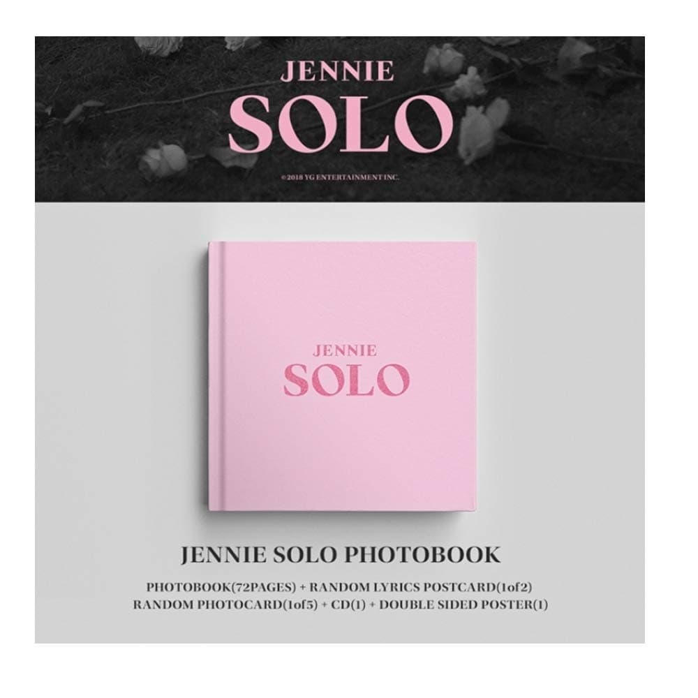 JENNIE Single Album - Solo CD + Photobook(72P) + PHOTOCARD + Folded Poster