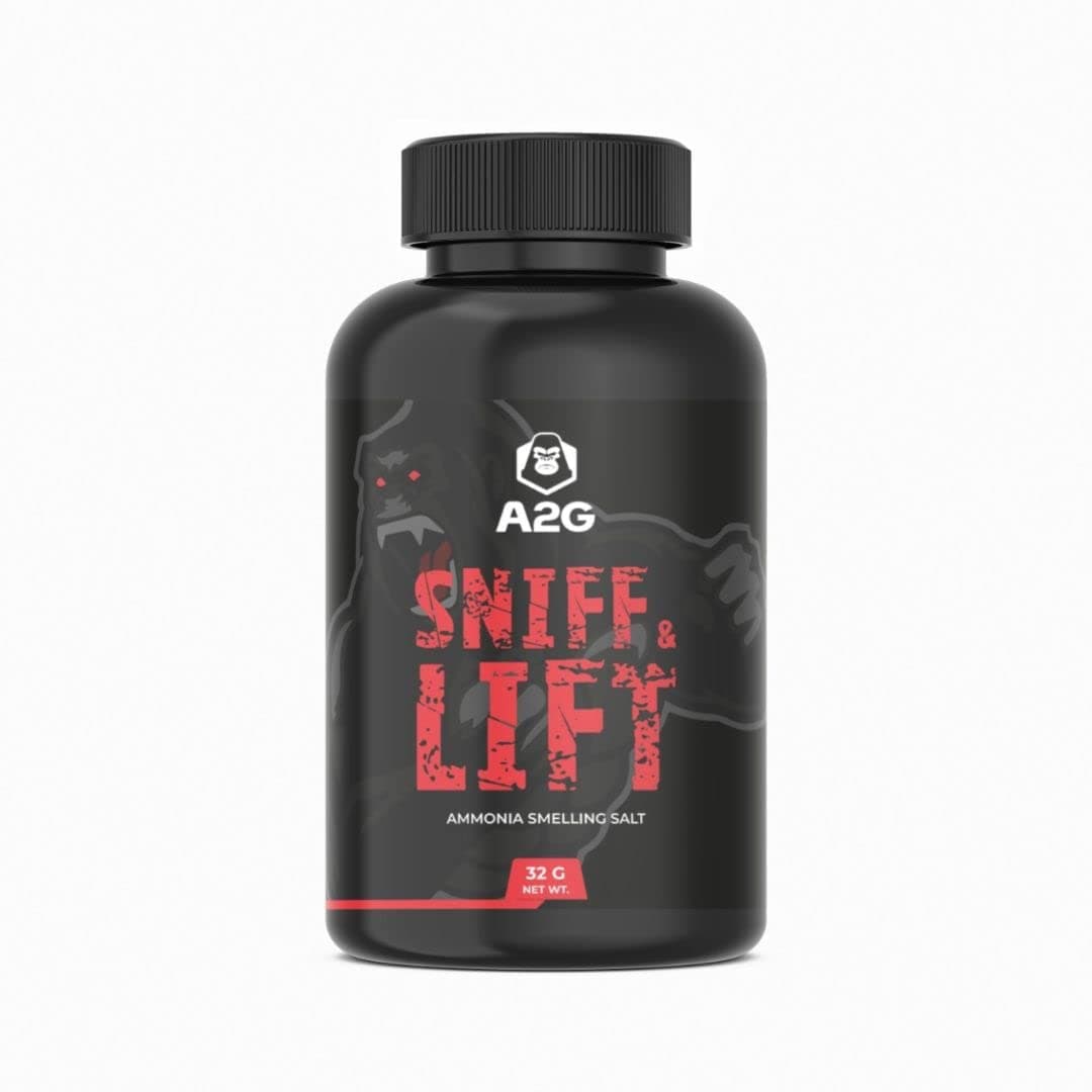 Sniff & Lift Ammonia Smelling Salt - 32 Grams | Strongest ammonia smelling stimulant for powerlifting | THE OG FORMULA | A2G Lifestyle (Unscented)
