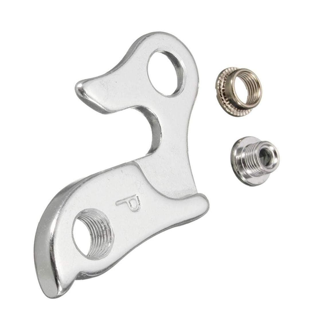 Bicycle Frame Rear or MTB Bicycle Frame Rear Derailleur Mech Hanger Dropout with Nuts Silver Type 1pc