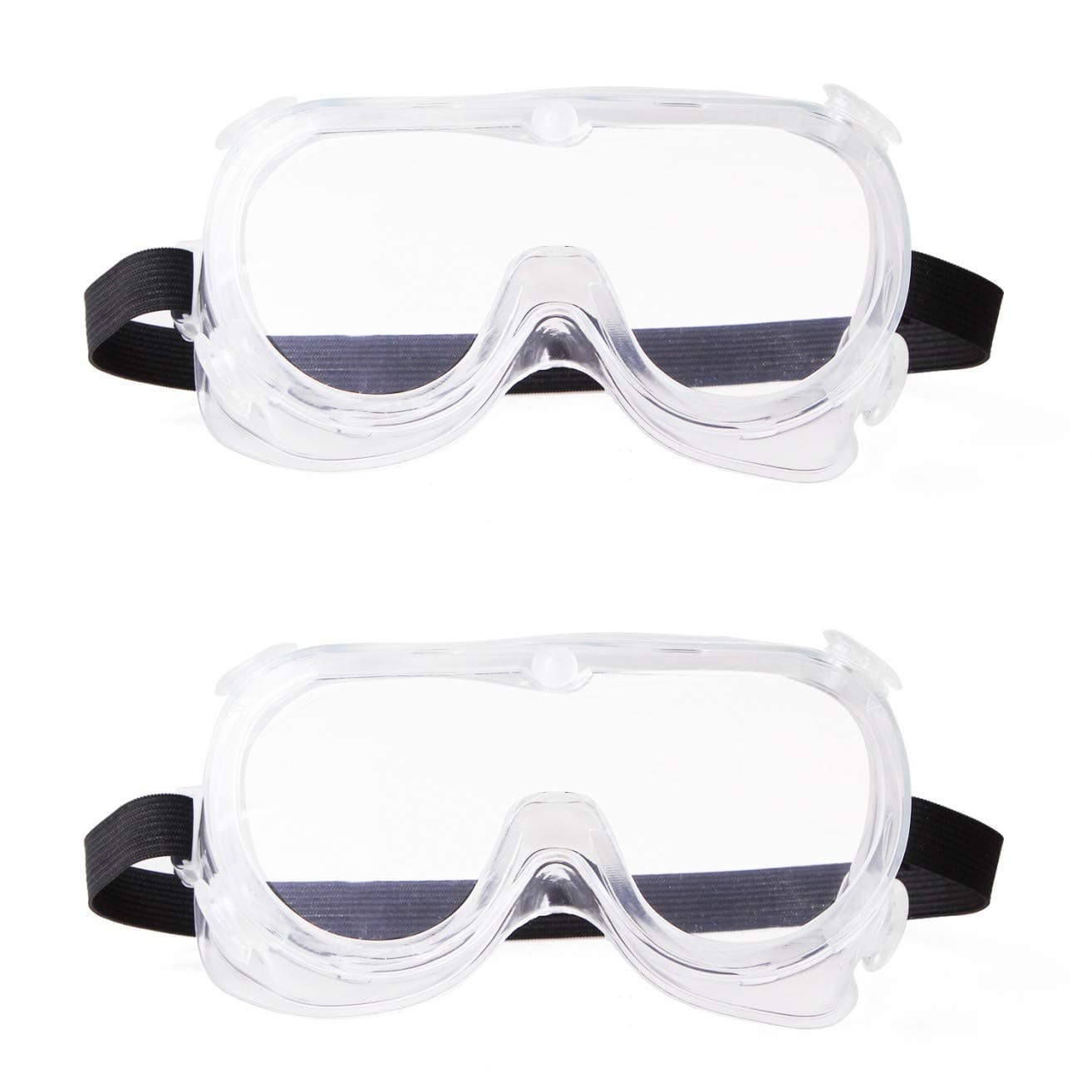 2PCS Anti Fog Safety Glasses for Women Men Lab Safety Goggles Glasses Over Eyeglasses