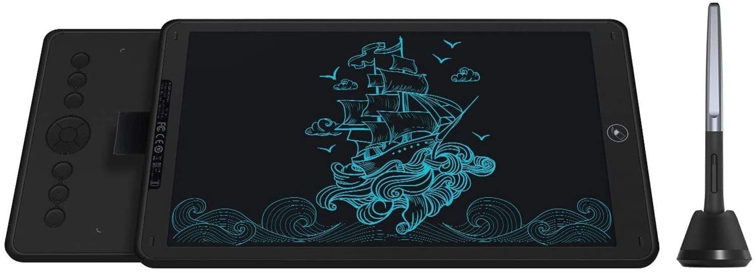 HUION Inspiroy Ink H320M Graphic Tablet, Innovated Dual-Purpose Design Pen Tablet & LCD Writing Tablet, Support ±60°Tilt Function and 8192 Levels Battery-Free Pen, for Windows/macOS/Android 6.0/Linux