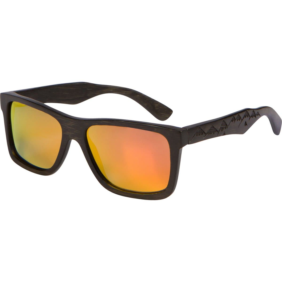 Wood Sunglasses - SHINER Gray Bamboo Sunglasses with Polarized Black Lens