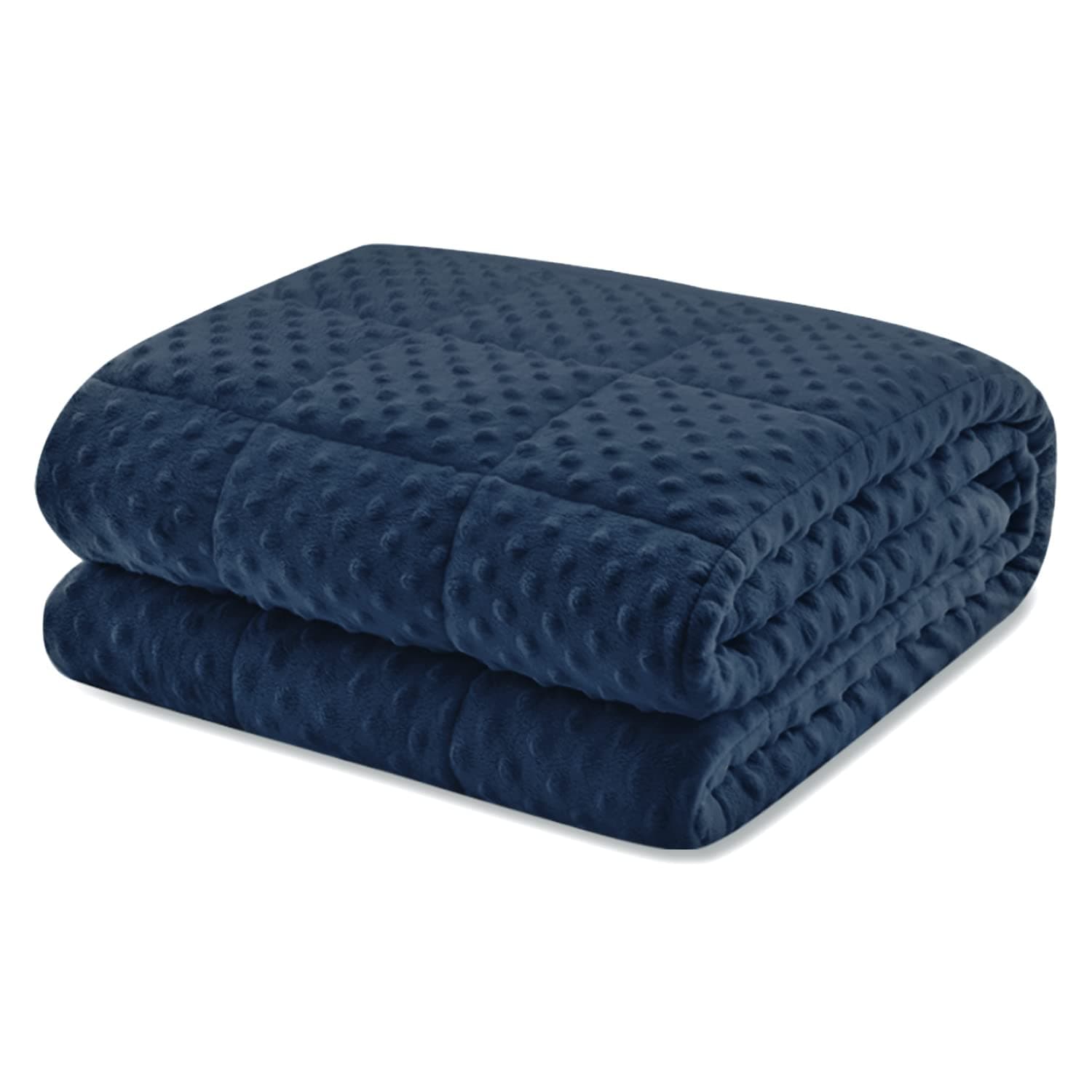 Weighted Blanket Queen 20lbs for Adult(60"×80",Navy Blue) Breathable Soft Minky Weighted Throw Blanket for All Season,Heavy Blanket with Premium Glass Beads