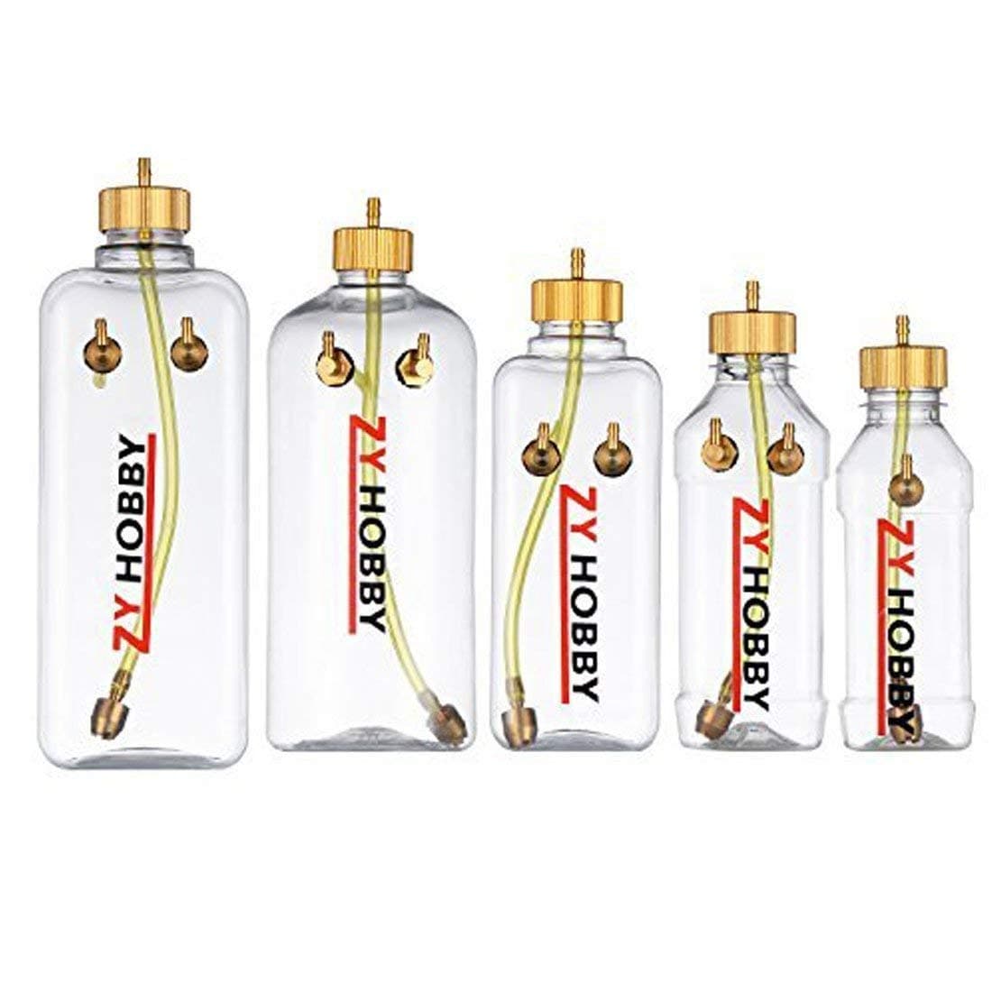 RC Gas Fuel Tank 360ML,ZYHOBBY Fuel Bottle for RC Airplane Model -Transparent Plastic