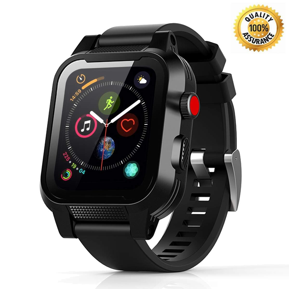 42mm Waterproof Apple Watch Case - Waterproof iWatch Series 2 & 3 Case 42mm Bands Apple Watch 3 Waterproof Case 42mm iWatch Series 2 and 3 Case 42mm Apple Watch Bands Full Protective Case Black for