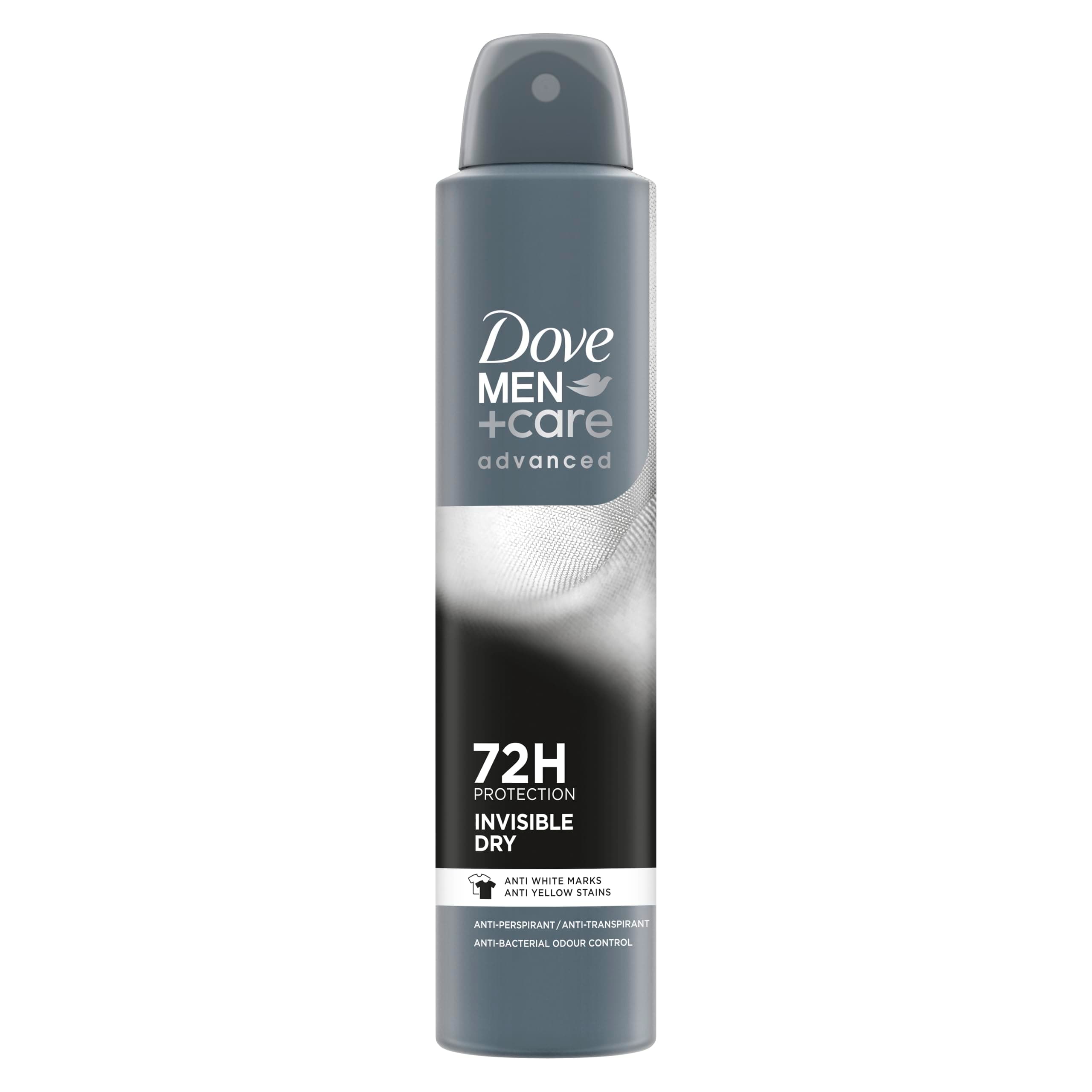Dove Men+Care Advanced Invisible Dry Anti-Perspirant Aerosol Deodorant Spray with Triple Action technology & ¼ moisturising cream for 72 hour sweat and odour protection 200 ml