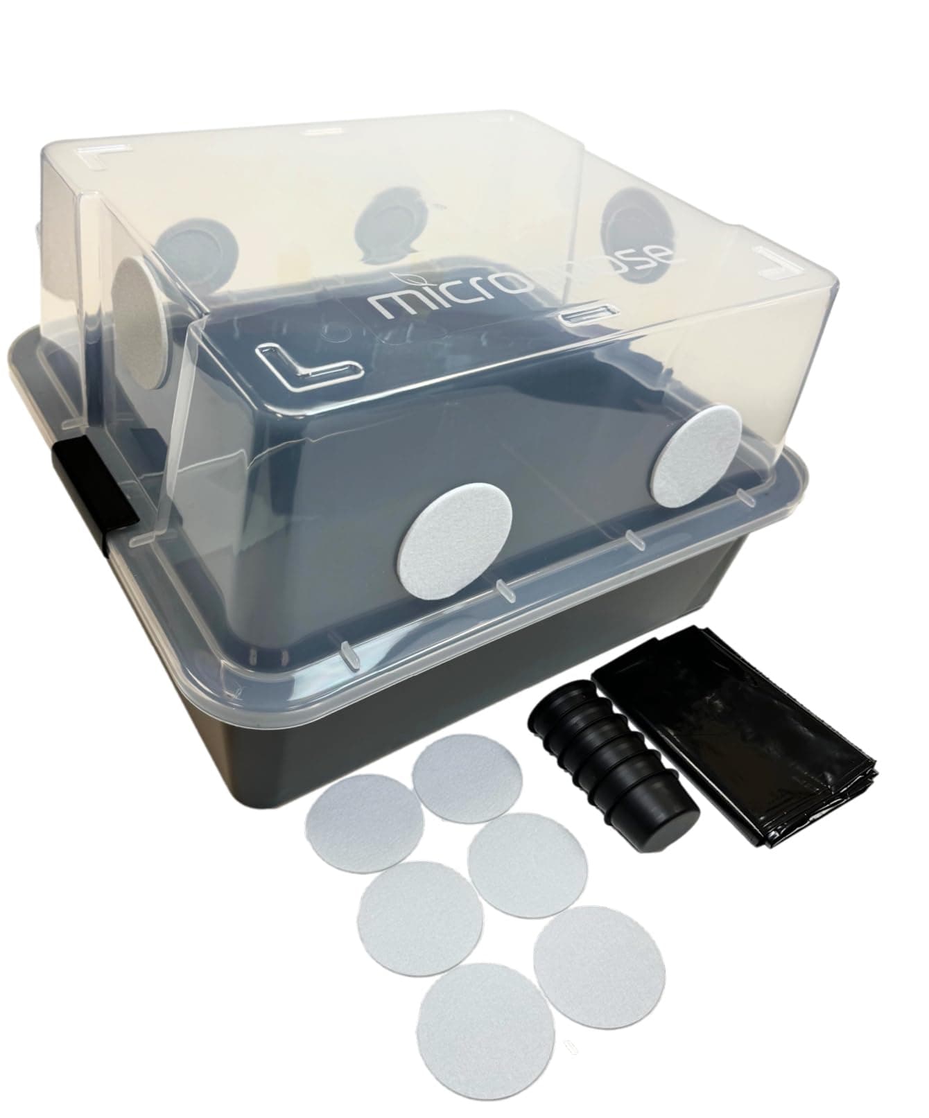 Grower's Select Mushroom Monotub Fruiting Chamber with Filter Disks and Liner