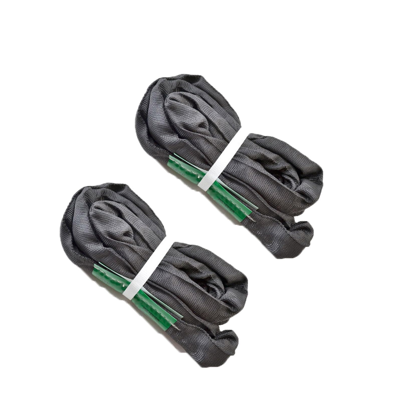 Black Spanset Round Slings 2-Pack for Aerial Hoop Rigging Safety Rated Nylon Sling for Yoga Hammock Aerial Silks Wrap Over Tree Limbs or Beams