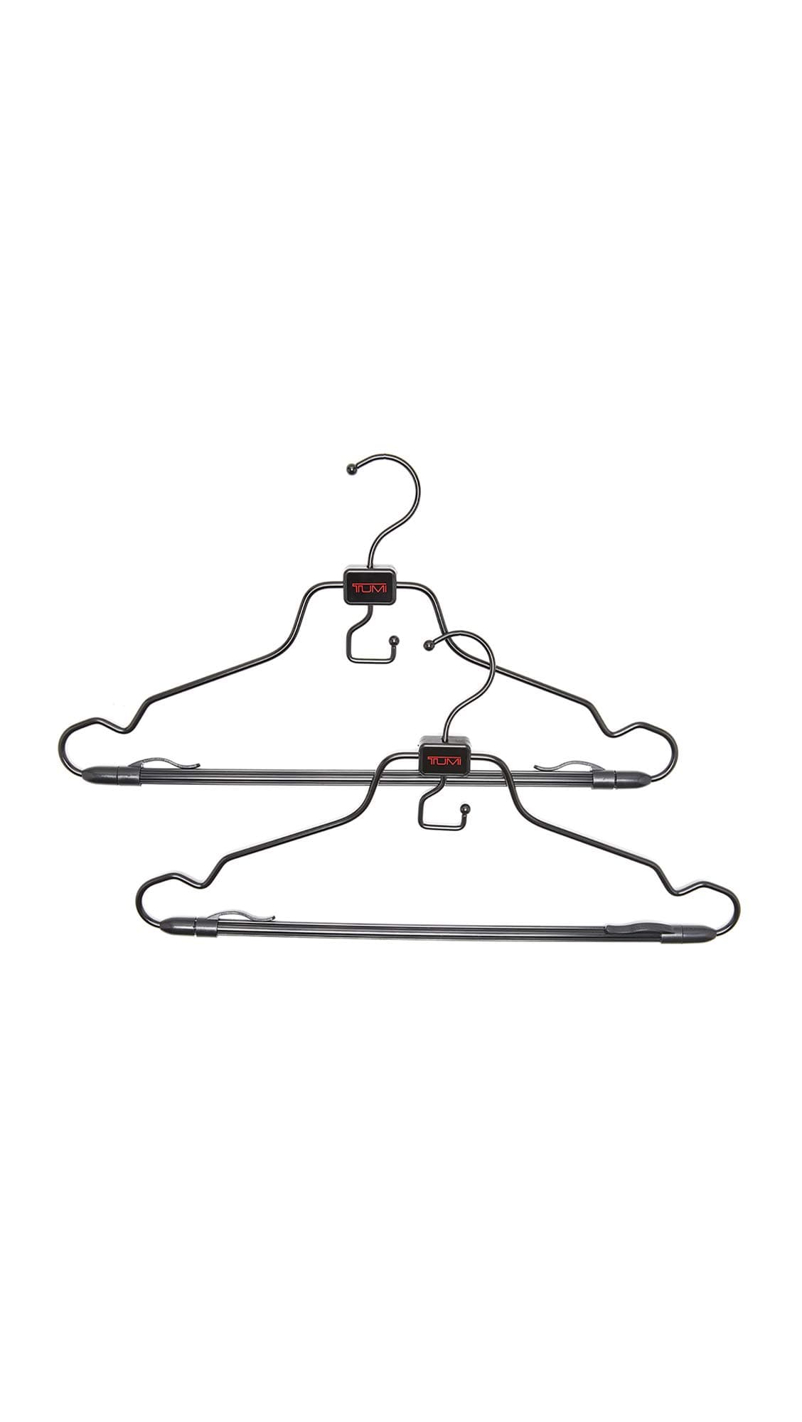 Tumi Hanger Set of 2, Black, One Size, Luggage Accessories Travel Hanger - Set of 2 Durable Reversible Hook for Garment Bag