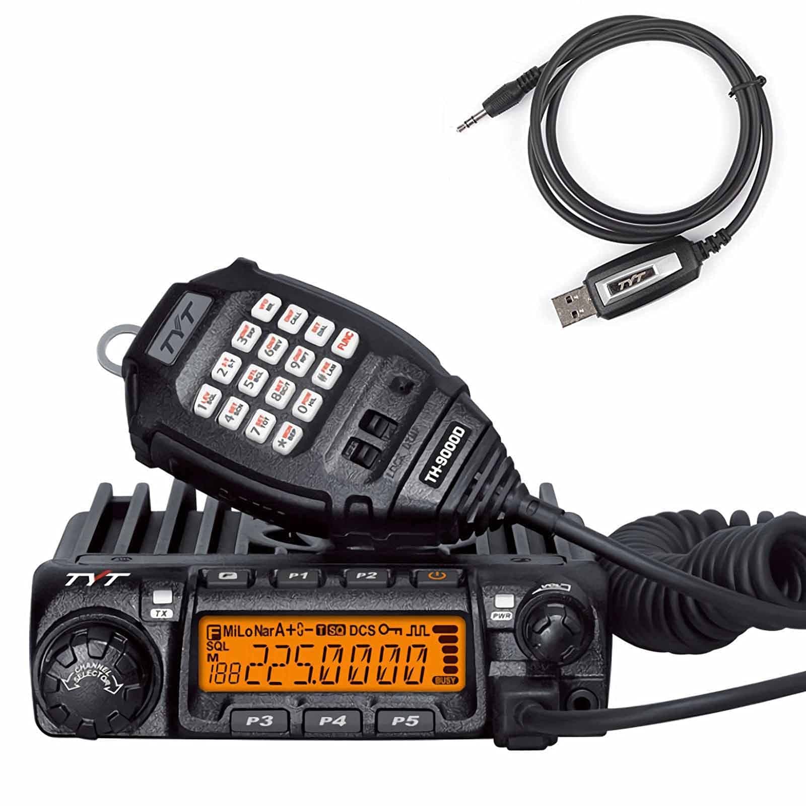 TYT TH-9000D Plus 1.25M Amateur Radio, 200CH Mobile Transceiver Car Radio 222-225Mhz 45W