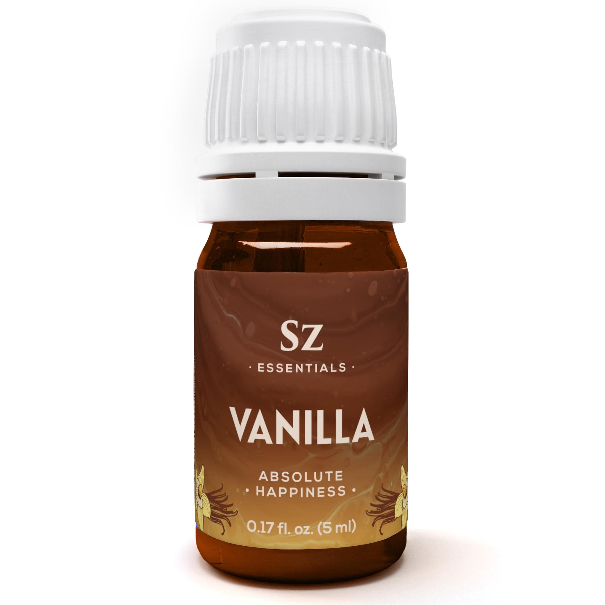 Vanilla 100% Pure, Essential Undiluted Oil - Extracted from Fresh Vanilla - Rich & Exotic Taste with Sweet Overtones - Therapeutic Grade & Vegan - 0.17oz (5ml)