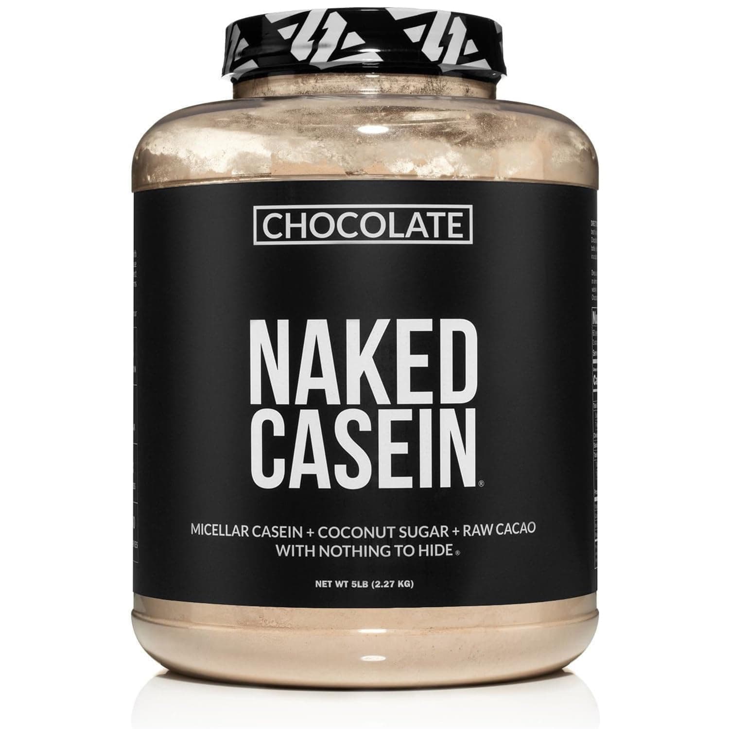 Nutrition Less Naked Casein - Chocolate Micellar Casein Protein From Us Farms - 5 Pound - 60 Servings