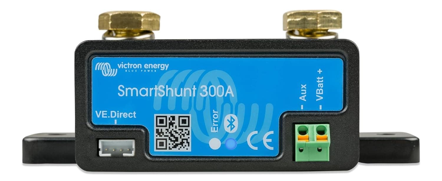 Victron Energy Smart Battery Shunt - Battery Monitor (Bluetooth) - Victron Smart Shunt with detailed in-app Insights - 6.5V-70V, 300 amp