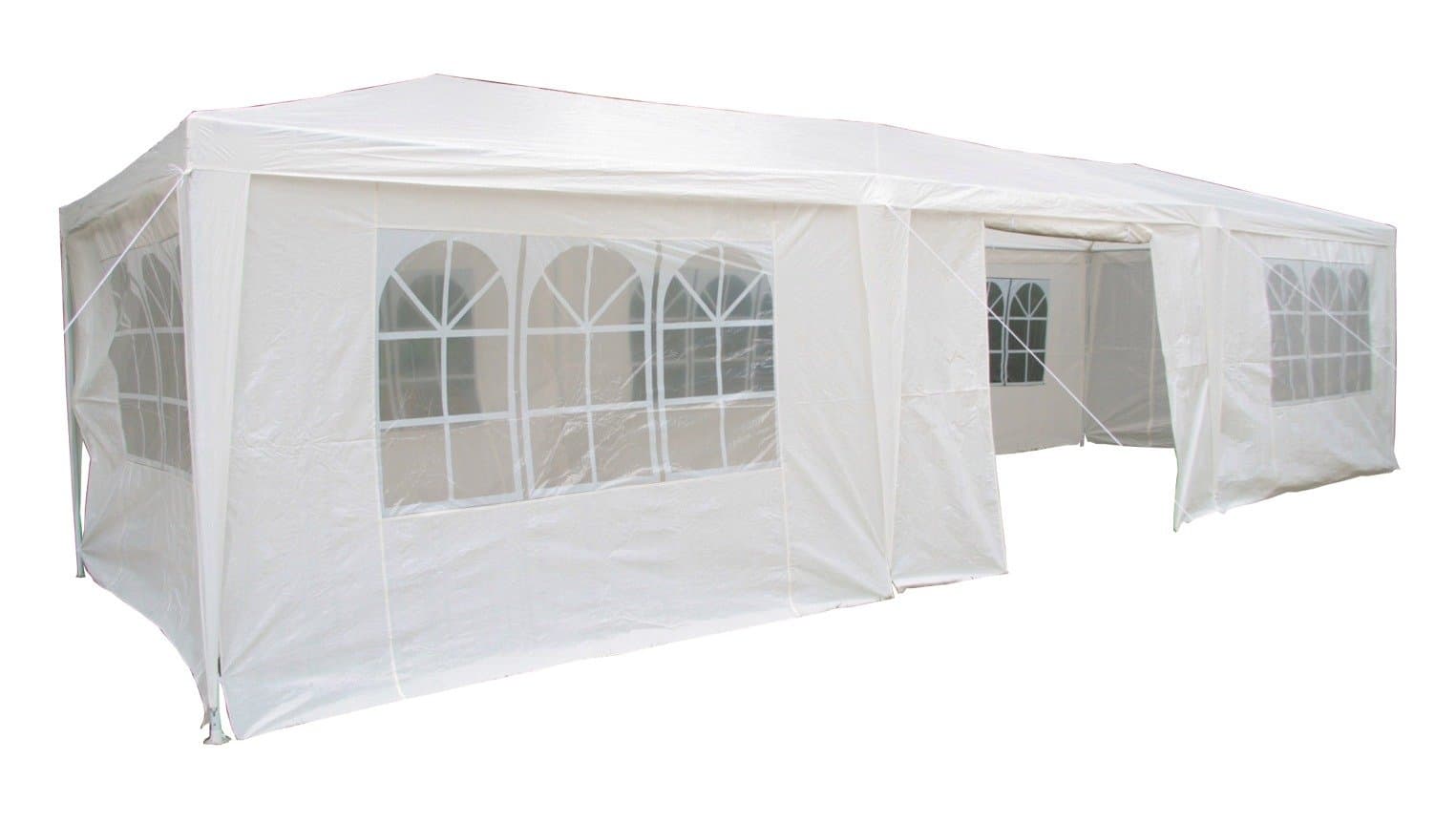 Airwave 3 x 9m Party Tent Gazebo Marquee with 3 x Unique WindBars and Side Panels 120g Waterproof Canopy, Green, 120g