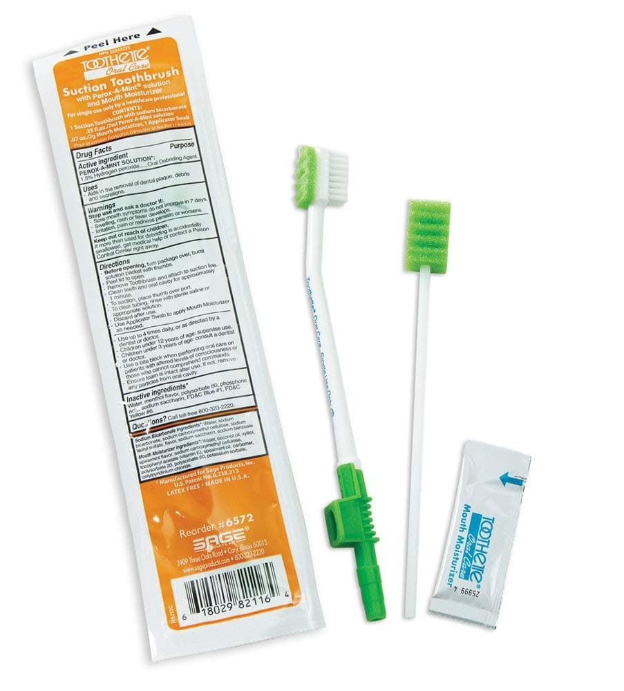 Toothette Suction Toothbrush Kit, 6572 - Case of 100