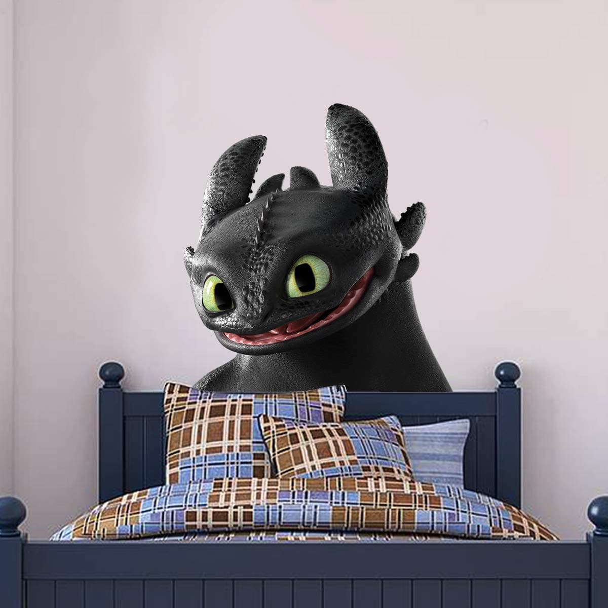 Beautiful Game How To Train Your Dragon Wall Stickers - Toothless Head Mural Vinyl Art Decal Sticker (120cm)